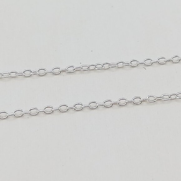 Italian 925 Sterling Silver 18" Curb Chain Necklace - SIGNED - Picture 5 of 8